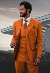 Burnt Orange Mens Suit AlbertoNardoniStore