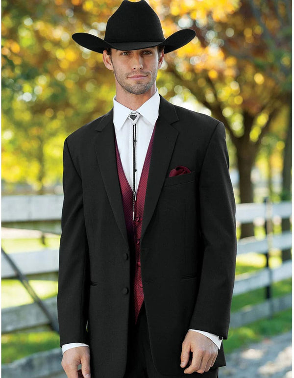 Mens Westem Cowboy Tuxedo in Black