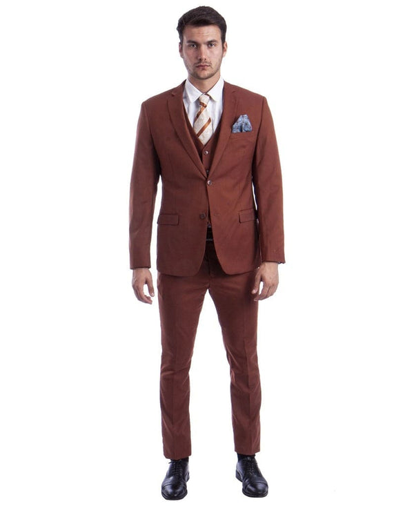 Skinny Fit Suit - Extra Slim Fit Suit Light Brown Ultra Slim Fit 3-Piece Prom Suit