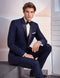 Mens Designer One Button Peak Blake Tuxedo in Navy Blue