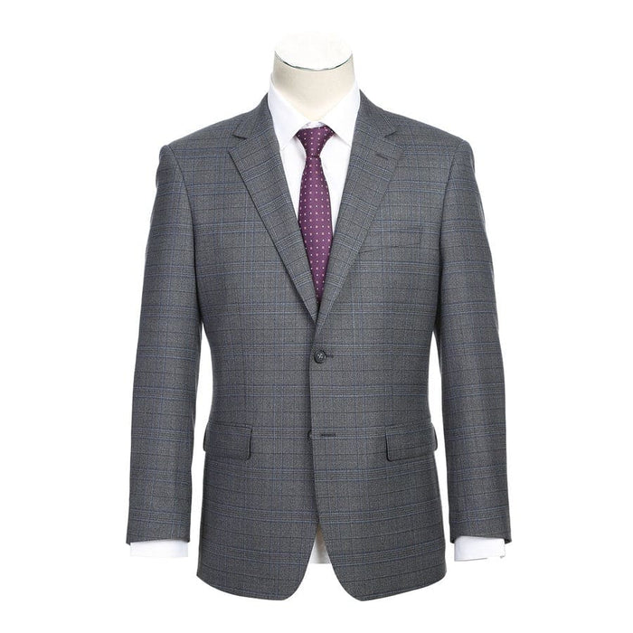 Mens Classic Fit Wool Blend Stretch Suits
