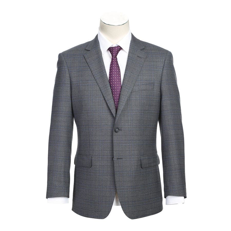 Mens Classic Fit Wool Blend Stretch Suits