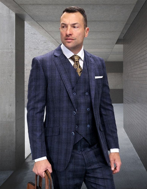 Statement Suits - Statement Plaid Suits - Wool Suits - Modern Fit Perfect for Business in 10 colors