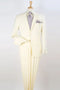 Mens Poplin Suit - Summer Light Weight Fabric Ivory Modern Fit Two Button Poplin Men's Suit - Contemporary Style