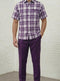 Dreams Lavender Purple/Off White Plaid 2 Piece Coord Set Reza 285-19
