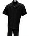 Dreams Men's Black Patterned Short Sleeve Resort Set Skipper 265-00