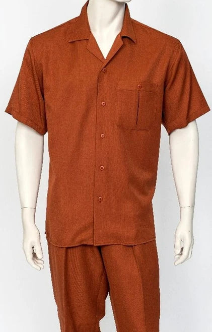 Dreams Mens Cognac Short Sleeve Walking Suit Daytona 256-12