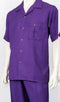 Dreams Mens Purple Short Sleeve Walking Suit Daytona 256-19