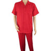 Mens Red Short Sleeve Walking Suit