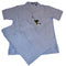 Dreams Mens Sky Blue Textured Pattern Short Sleeved Walking Suit Fino 277-21
