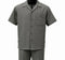 Dreams Mens Steel Gray Textured Pattern Short Sleeved Walking Suit Fino 277-35