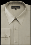 Olive Green Men's Regular Fit Dress Shirt - Basic Style