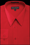 "Red Men's Regular Fit Dress Shirt - Basic Style"