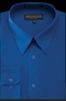 "Men's Regular Fit Dress Shirt - Basic Royal Blue Style"