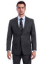 "Modern Fit Men's Summer Suit - Two Button Linen Look, Dark Grey"