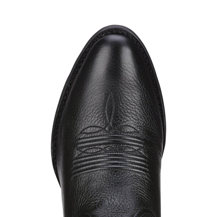 R Toe Cowboy Boots - Round  Toe Cowboy Boots Los Altos Men's Eel Black R-Toe Cowboy Boots  13" Hand-stiched Leather Upper 1.5" Western Heel Leather Sole Leather Lining