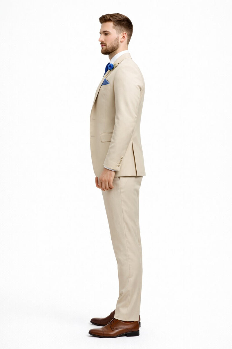 Effetti Suit Designer - 2 button Notch Lapel slim fit EF2N+V-8129 SAND