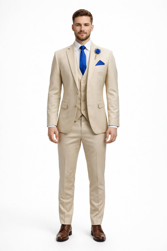 Effetti Suit Designer - 2 button Notch Lapel slim fit EF2N+V-8129 SAND