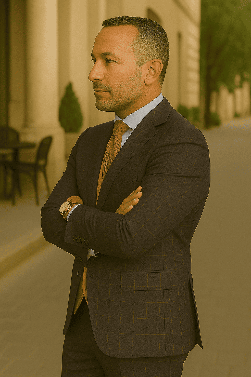 Wool Suit - Italian Made Business Suit by Statement Men's 3 Piece 100% Wool Modern Fit Suit - Bold Scoop Vest