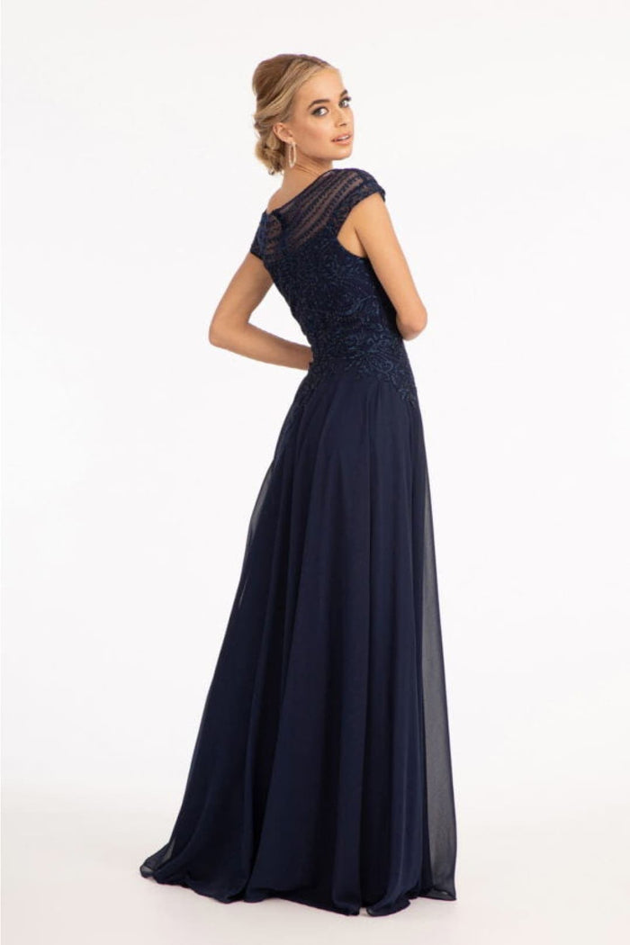 Embellished Chiffon Gown by Elizabeth KGL3065