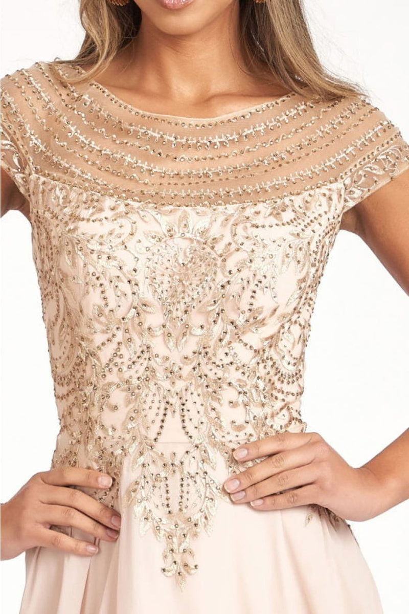 Embellished Chiffon Gown by Elizabeth KGL3065