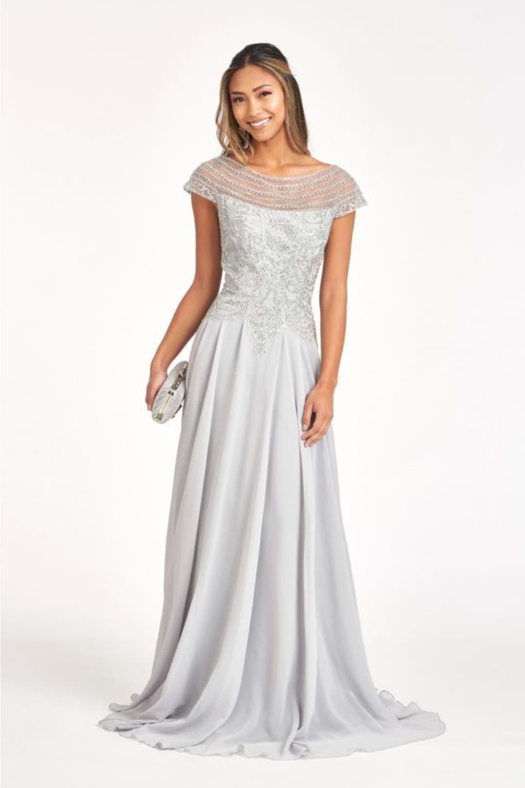 Embellished Chiffon Gown by Elizabeth KGL3065