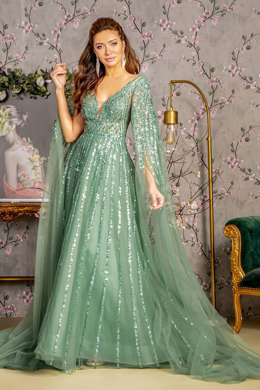 GLS Gloria GL3494 Embellished A-line Evening Gown-New Collection