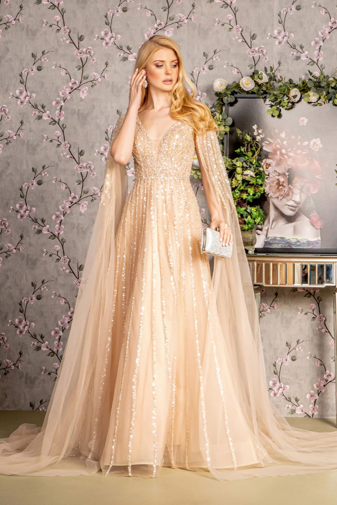 GLS Gloria GL3494 Embellished A-line Evening Gown-New Collection