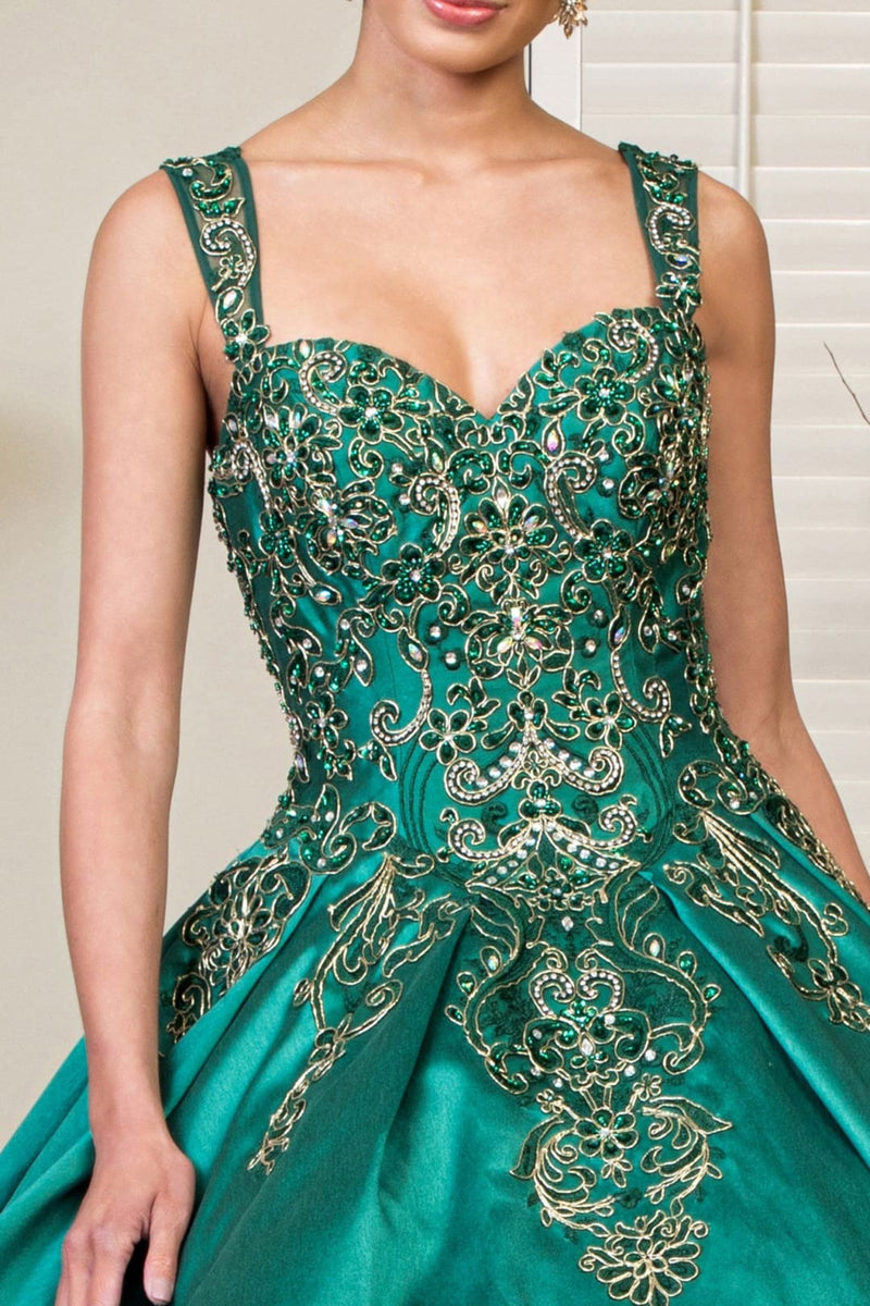 Embroidered Satin Ball Gown by Elizabeth KGL1930