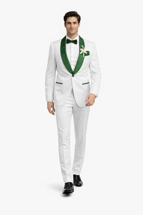 Emerald Green Tuxedo - Hunter Green Tuxedo + Vested Suit