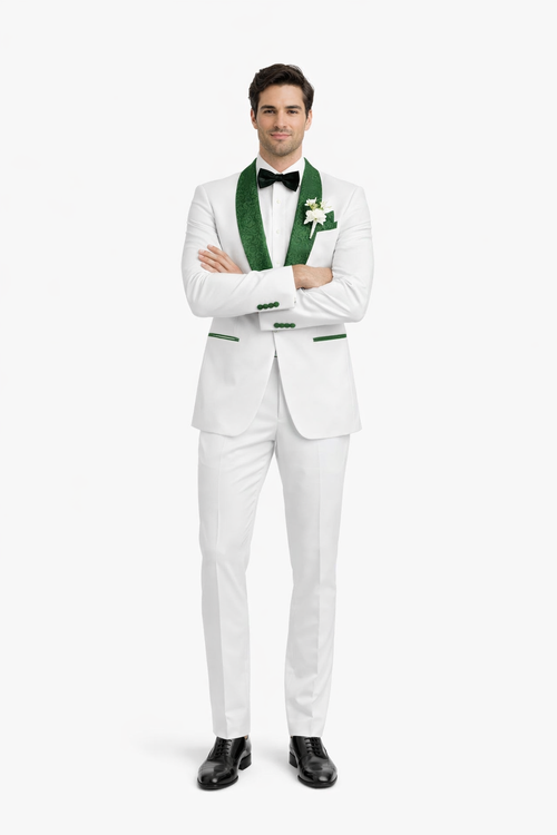 Emerald Green Tuxedo - Hunter Green Tuxedo + Vested Suit