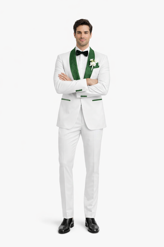 Emerald Green Tuxedo - Hunter Green Tuxedo + Vested Suit