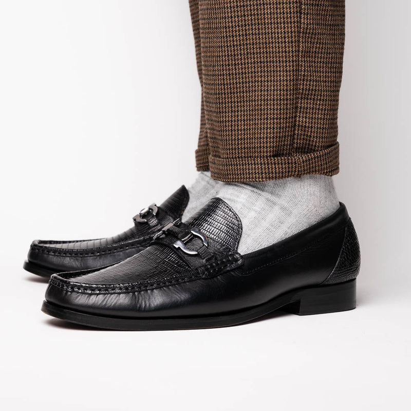 Marco_Di_Milano Enzo Black Leather Oxfords