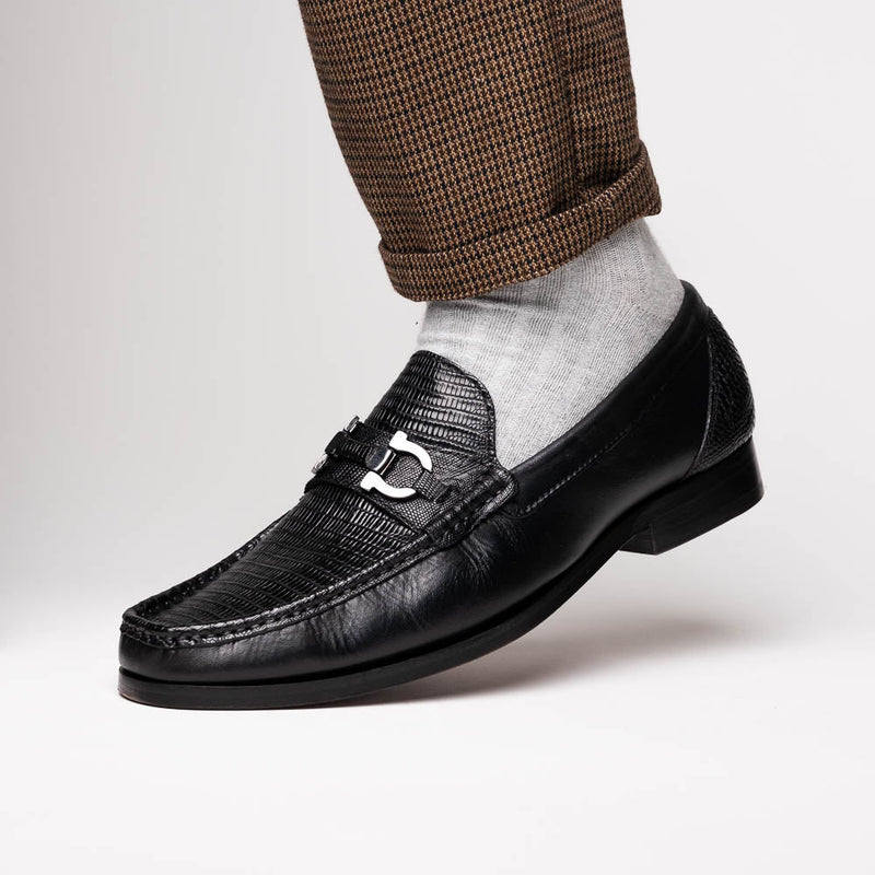 Marco_Di_Milano Enzo Black Leather Oxfords