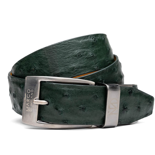 Marco Di Milano Domenico Belt - Forest Green Leather Loafers