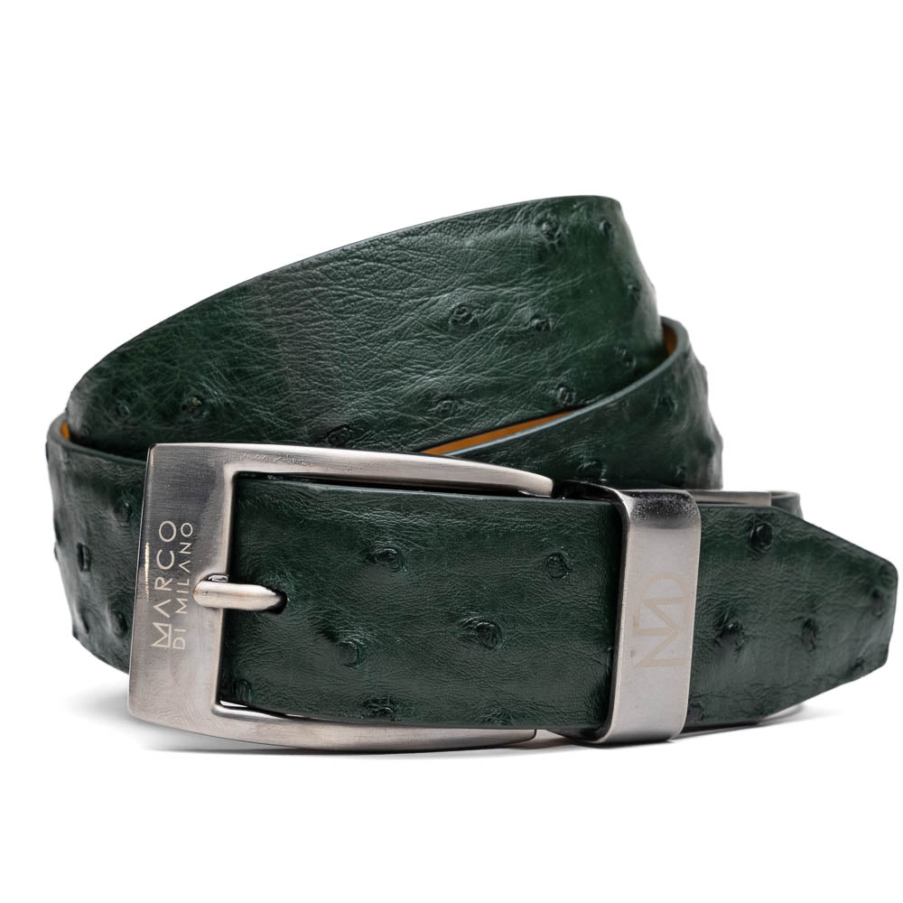 Marco Di Milano Domenico Belt - Forest Green Leather Loafers