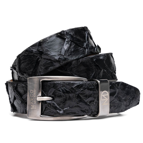 Marco Di Milano Olivieri Belt - Black Leather Dress Shoe