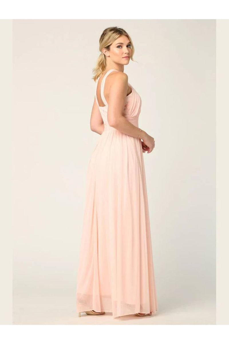 Eva USA 3206 Halter Long Bridesmaids Dress