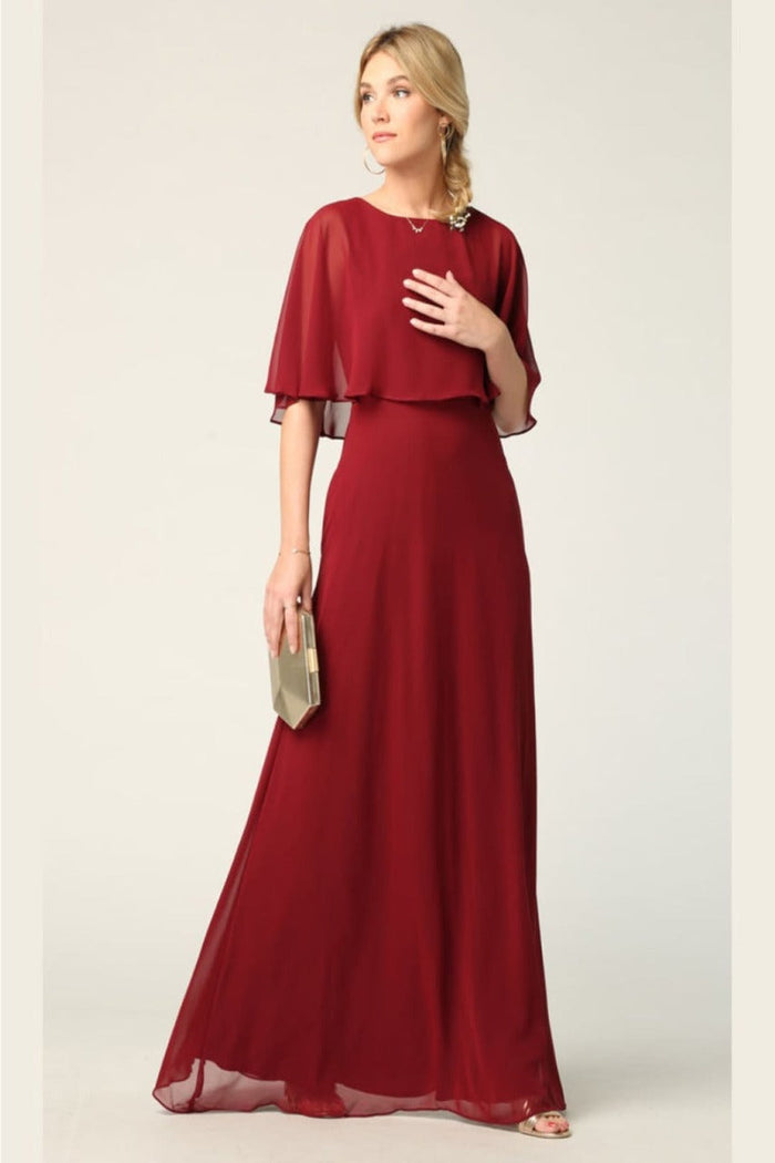 Eva USA 3348 Chiffon Mother of the Bride Gown with Pockets