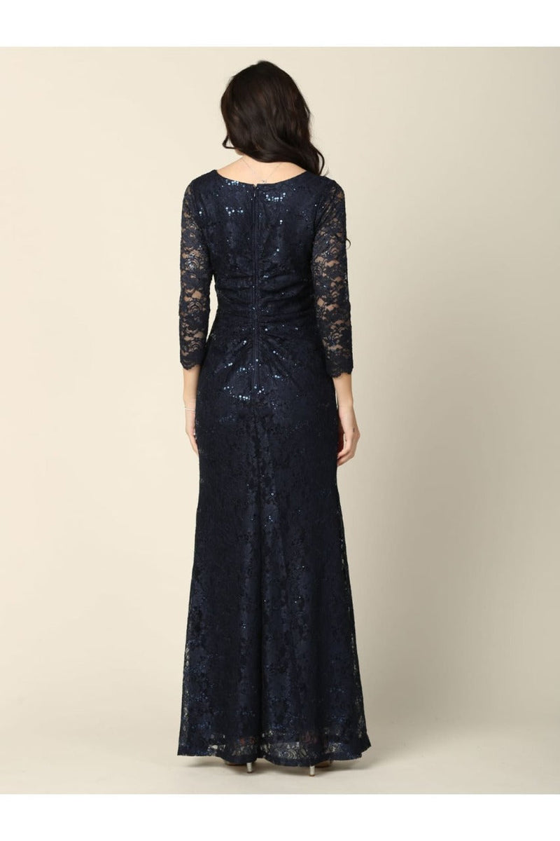 Eva USA 3397 Fully Lined Evening Mother of the Bride Long Dress