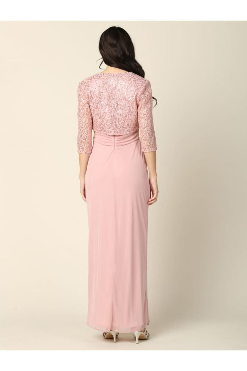 Eva USA 3406 Mother of the Bride Sweetheart 2 Pc Chiffon Bolero Dress