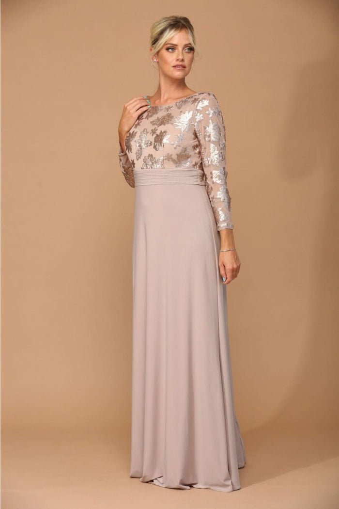 Eva USA 3453 Mother of the Bride Lace Long Formal Gown