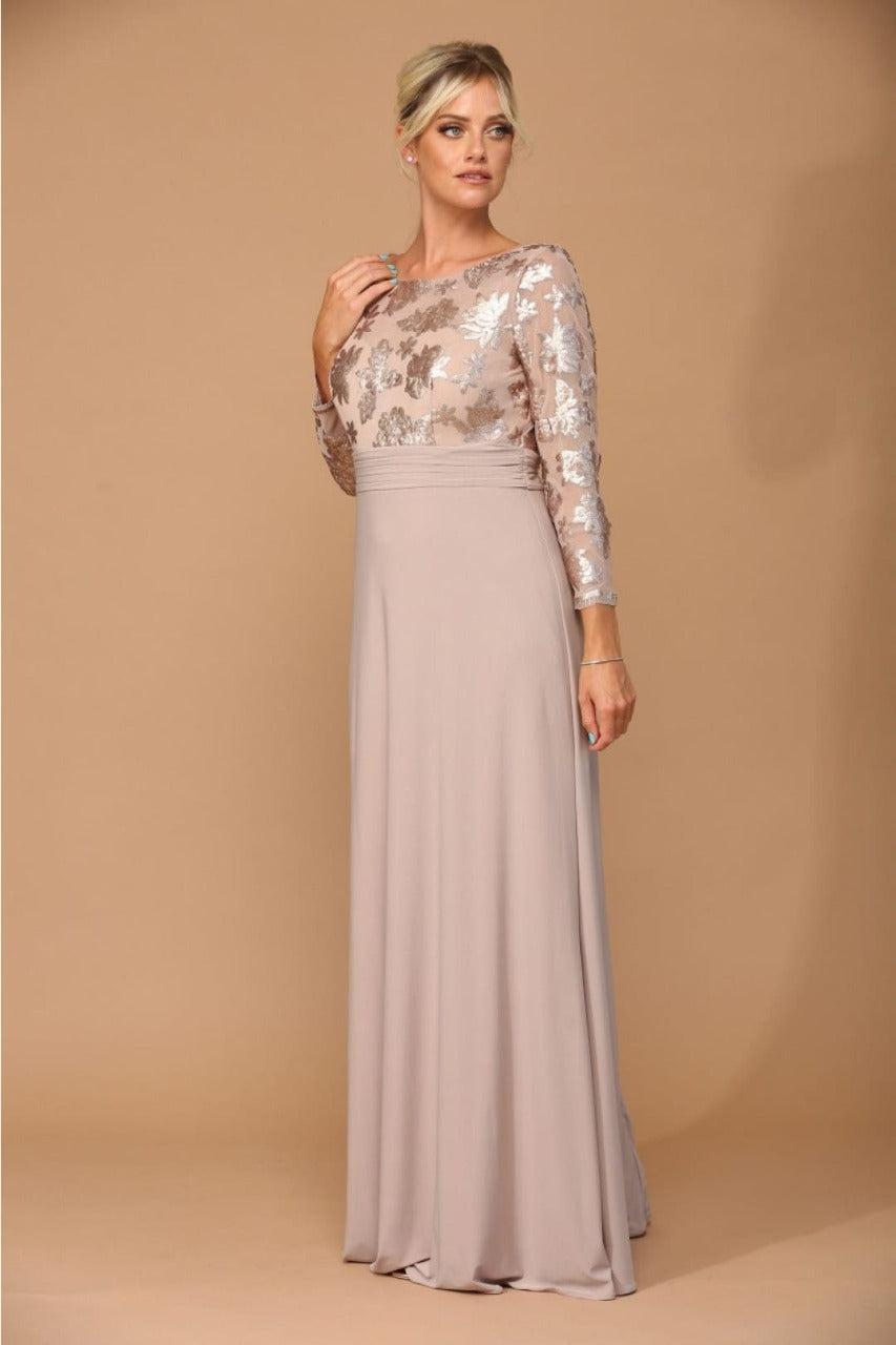 Eva USA 3453 Mother of the Bride Lace Long Formal Gown