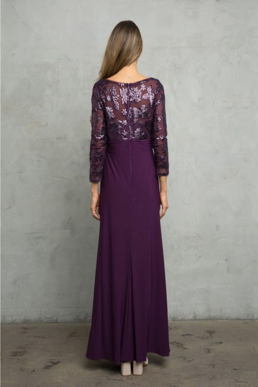 Eva USA 3453 Mother of the Bride Lace Long Formal Gown