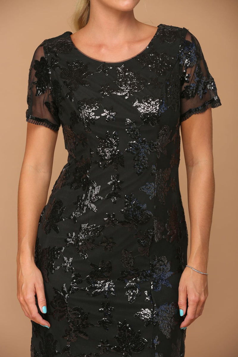 Mother-of-the-Bride Short Sleeve Formal Evening Dress by Eva USA 3456