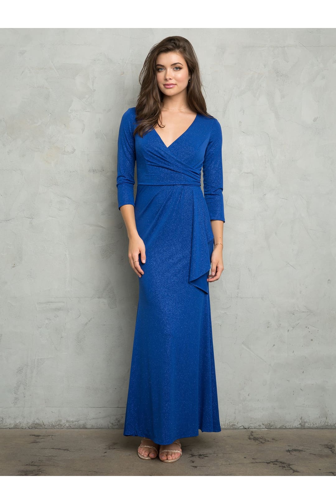 Glitter Long Mother of the Bride Formal Dress