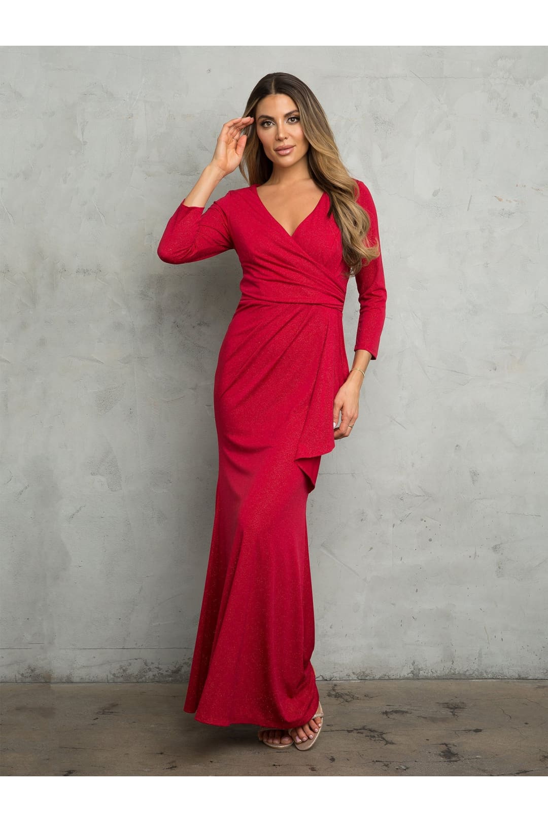 Glitter Long Mother of the Bride Formal Dress