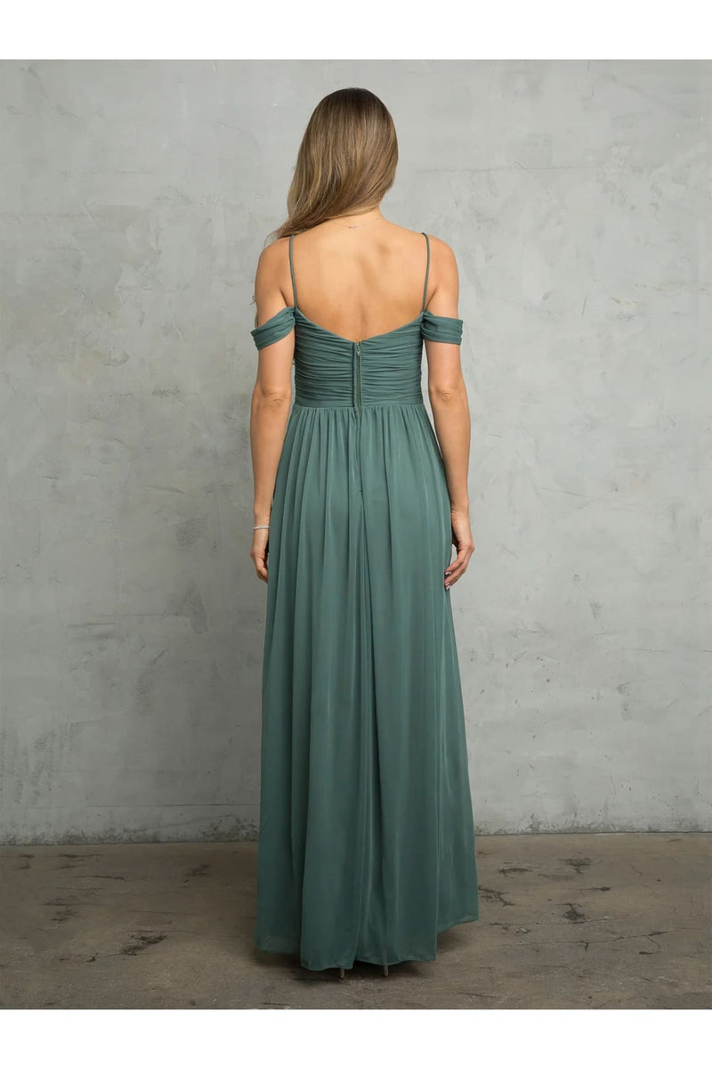 Eva USA 3494 Long A-Line Formal Prom Dress Empire Waist Evening Gown