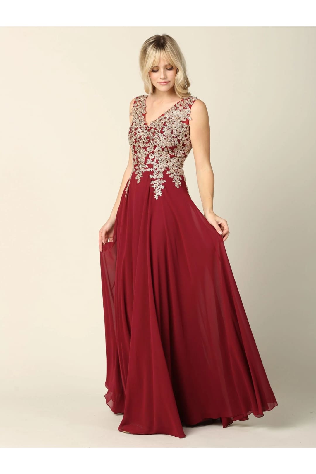 Eva USA 5233 Long Mother of the Bride Chiffon Formal Dress