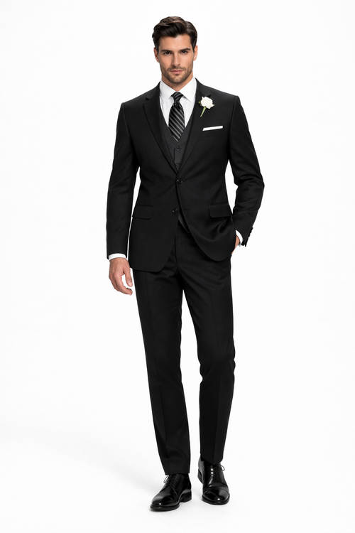 Extra Long Tuxedo Big And Tall Tuxedo Mix And Match Suits Black Cristal Big And Tall Two Button Tuxe